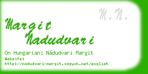 margit nadudvari business card