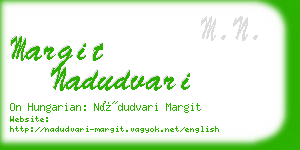 margit nadudvari business card